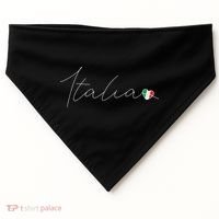 Italia Simple Love Italian Flag Heart On Italy USA-Made Doggie Bandana thumb 0