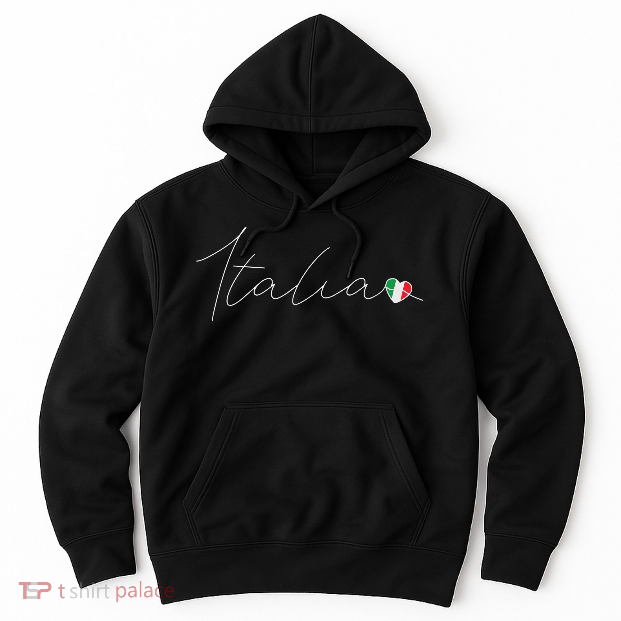 Italia Simple Love Italian Flag Heart On Italy Hoodie