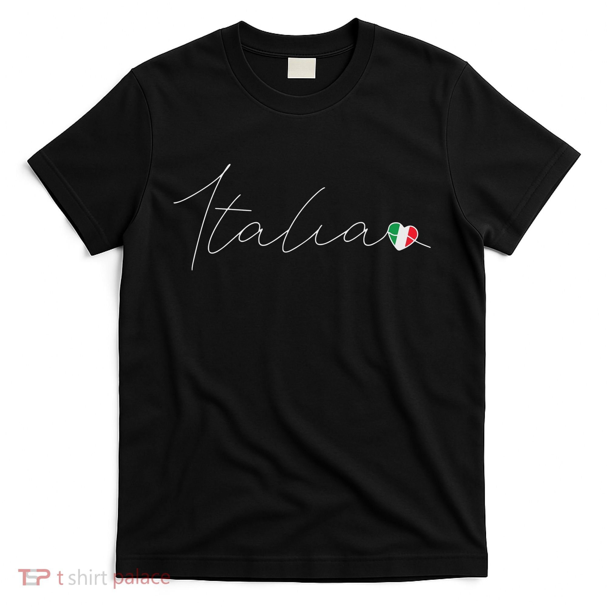 Italia Simple Love Italian Flag Heart On Italy T-Shirt