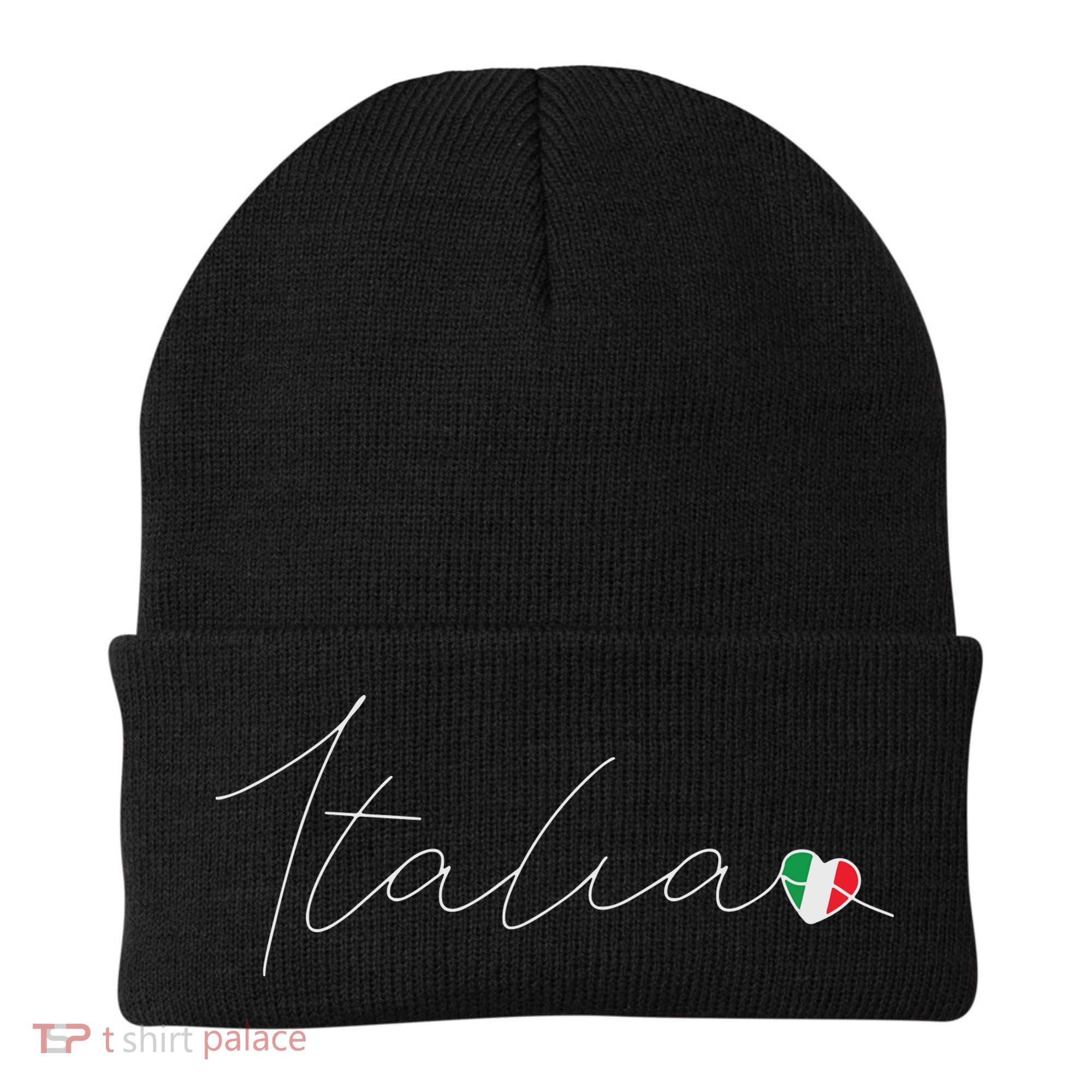 Italia Simple Love Italian Flag Heart On Italy Beanie