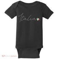 Italia Simple Love Italian Flag Heart On Italy Baby Bodysuit thumb 0