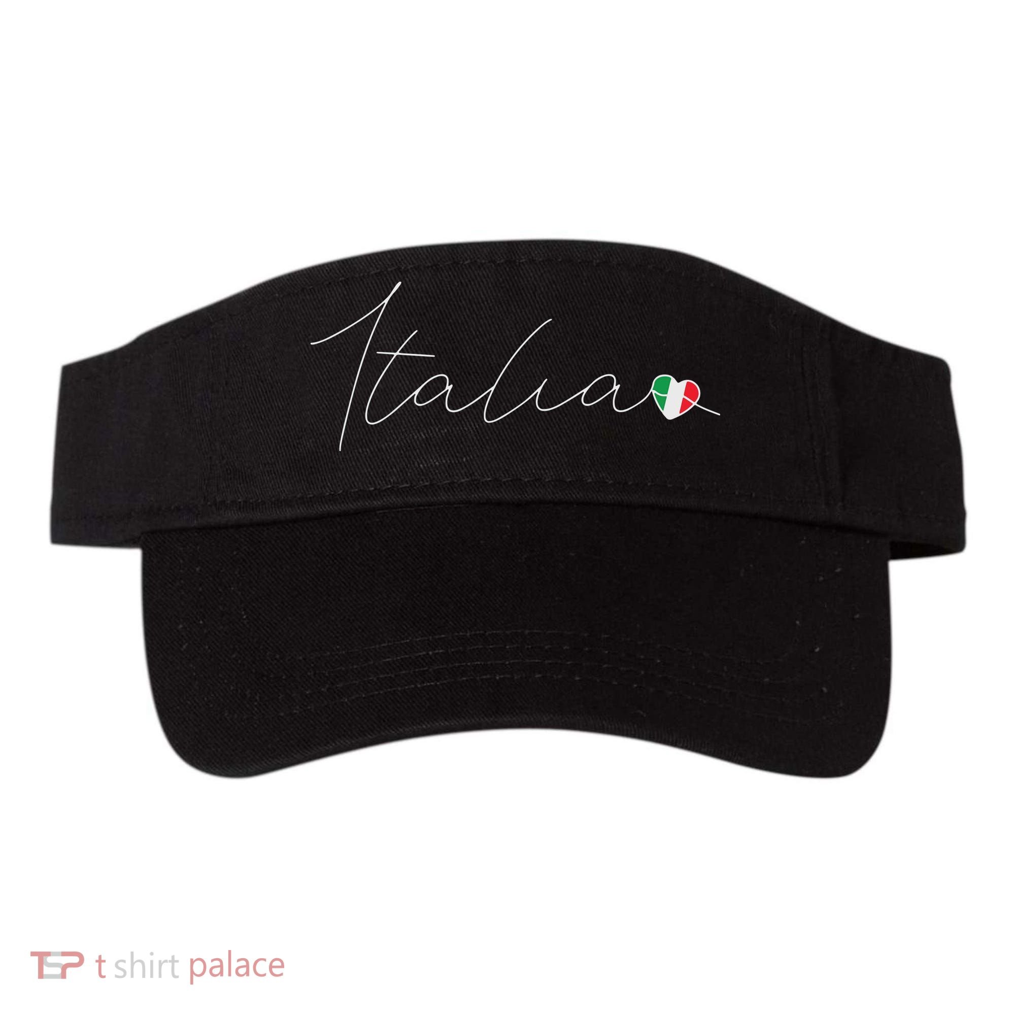 Italia Simple Love Italian Flag Heart On Italy Visor