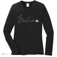 Italia Simple Love Italian Flag Heart On Italy Women's Long Sleeve Shirt thumb 0