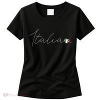 Italia Simple Love Italian Flag Heart On Italy Women's T-Shirt thumb 0