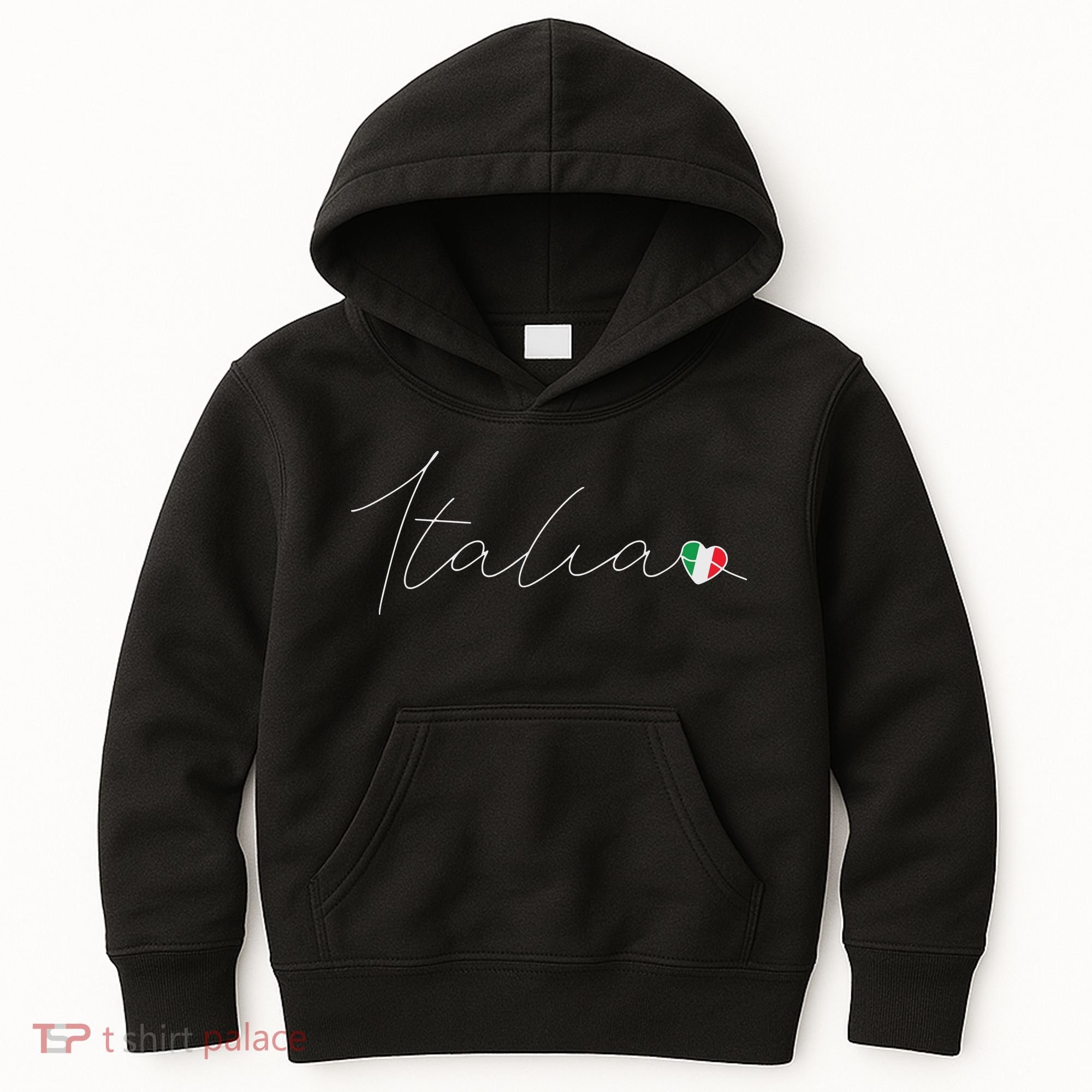 Italia Simple Love Italian Flag Heart On Italy Kids Hoodie