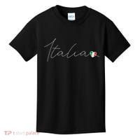 Italia Simple Love Italian Flag Heart On Italy Kids T-Shirt thumb 0