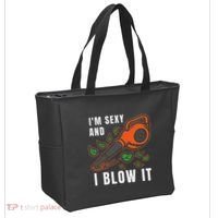 IM Sexy Leaf Blowing Blower Quote Humor Joke Yard Garden Tote Bag thumb 2