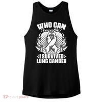 I Survived Lung Cancer Warrior Support Lung Cancer Survivor Ladies PosiCharge Tri-Blend Wicking Tank thumb 0