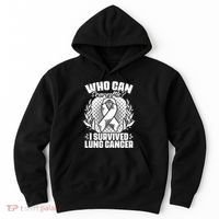 I Survived Lung Cancer Warrior Support Lung Cancer Survivor Hoodie thumb 0