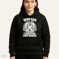 I Survived Lung Cancer Warrior Support Lung Cancer Survivor Hoodie thumb 5