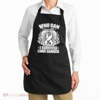 I Survived Lung Cancer Warrior Support Lung Cancer Survivor Apron thumb 2