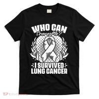 I Survived Lung Cancer Warrior Support Lung Cancer Survivor T-Shirt thumb 0