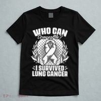 I Survived Lung Cancer Warrior Support Lung Cancer Survivor T-Shirt thumb 5