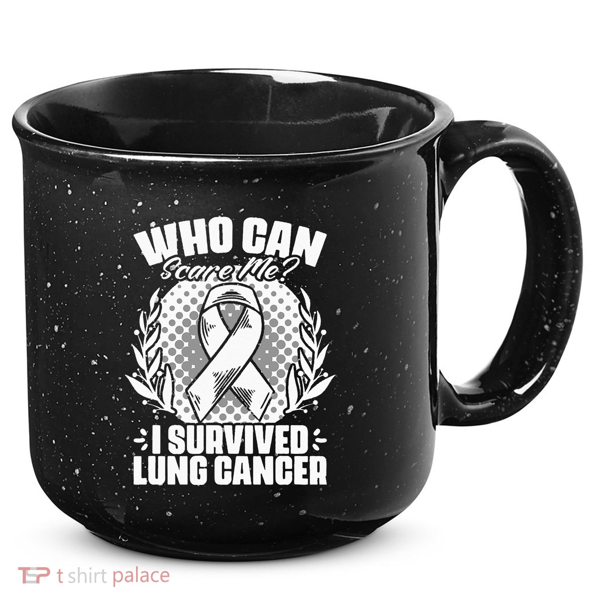 I Survived Lung Cancer Warrior Support Lung Cancer Survivor 15oz Campfire Ceramic Mug