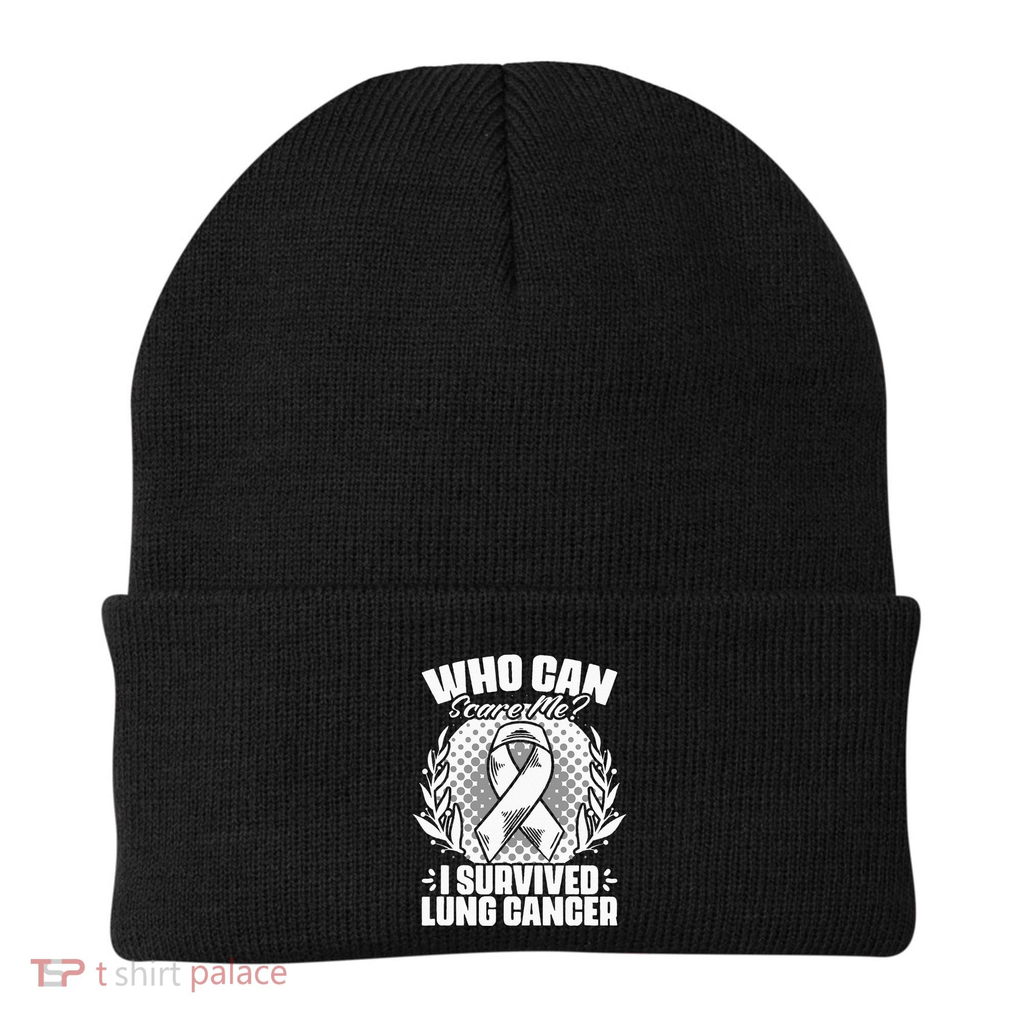 I Survived Lung Cancer Warrior Support Lung Cancer Survivor Beanie