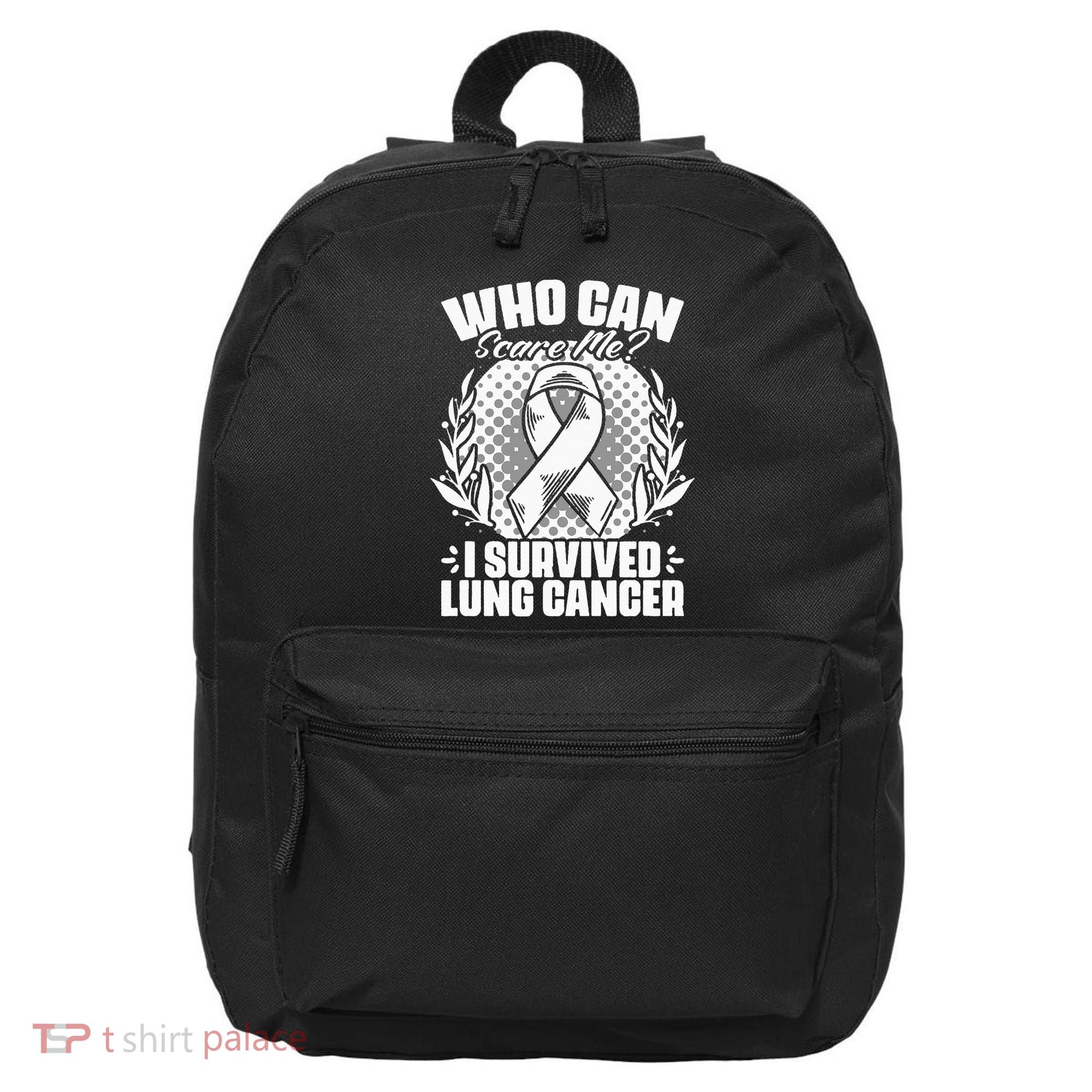 I Survived Lung Cancer Warrior Support Lung Cancer Survivor 16 in Basic Backpack