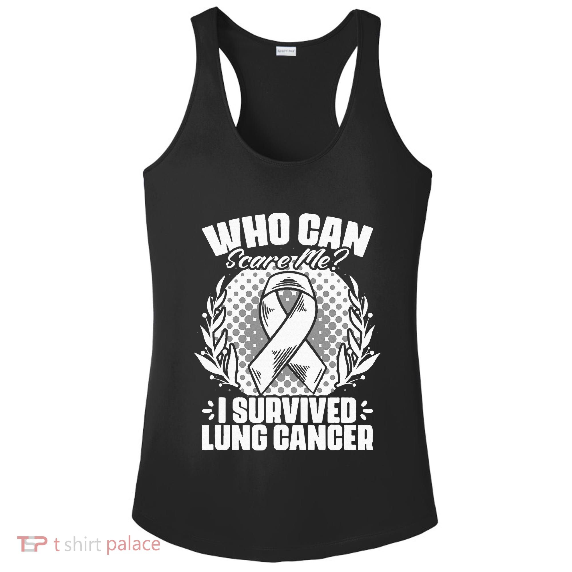 I Survived Lung Cancer Warrior Support Lung Cancer Survivor Ladies PosiCharge Competitor Racerback Tank