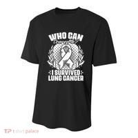 I Survived Lung Cancer Warrior Support Lung Cancer Survivor Youth Performance Sprint T-Shirt thumb 0