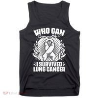 I Survived Lung Cancer Warrior Support Lung Cancer Survivor Tank Top thumb 0