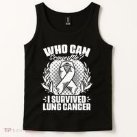 I Survived Lung Cancer Warrior Support Lung Cancer Survivor Tank Top thumb 2
