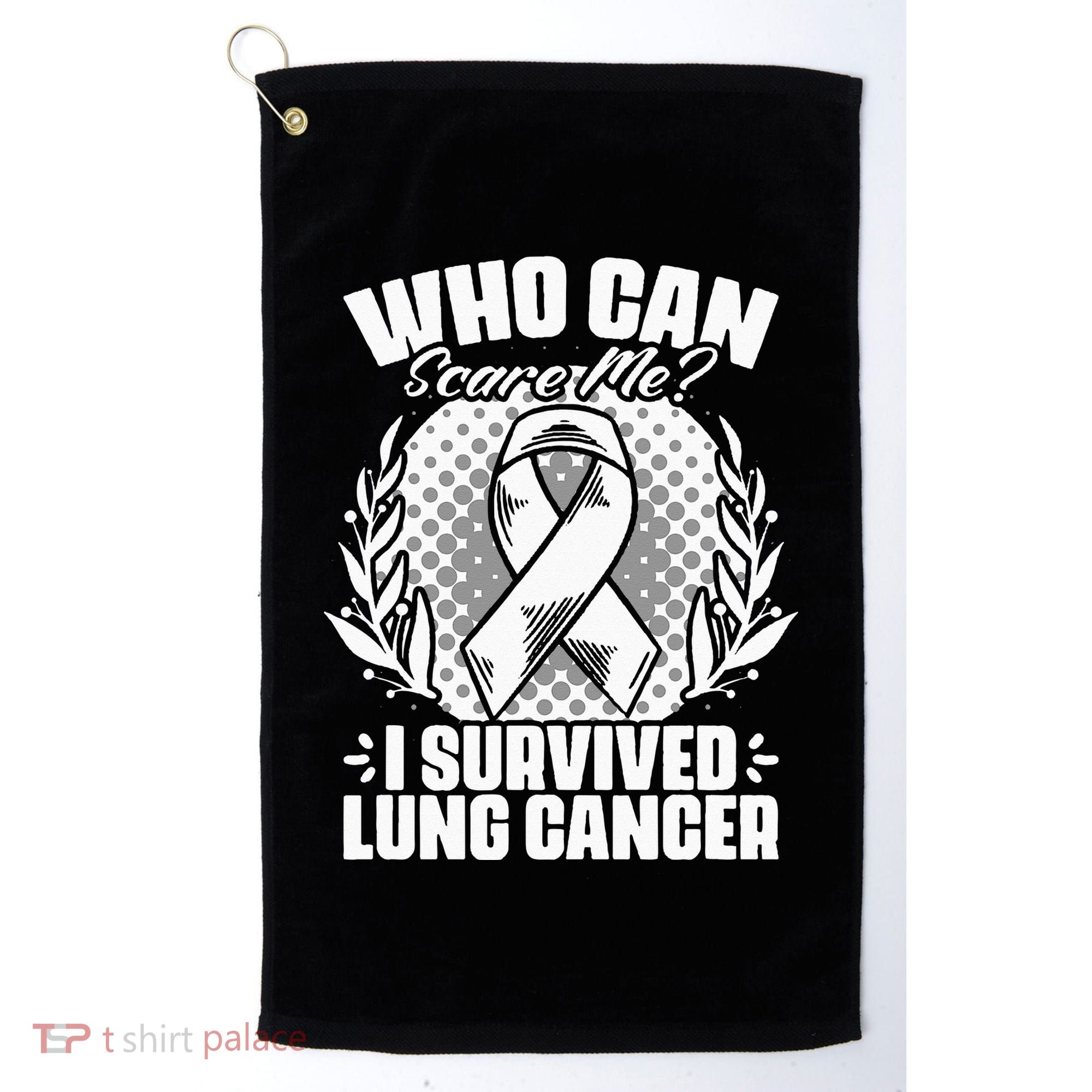 I Survived Lung Cancer Warrior Support Lung Cancer Survivor Golf Towel