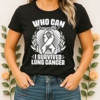 I Survived Lung Cancer Warrior Support Lung Cancer Survivor Women's T-Shirt thumb 2