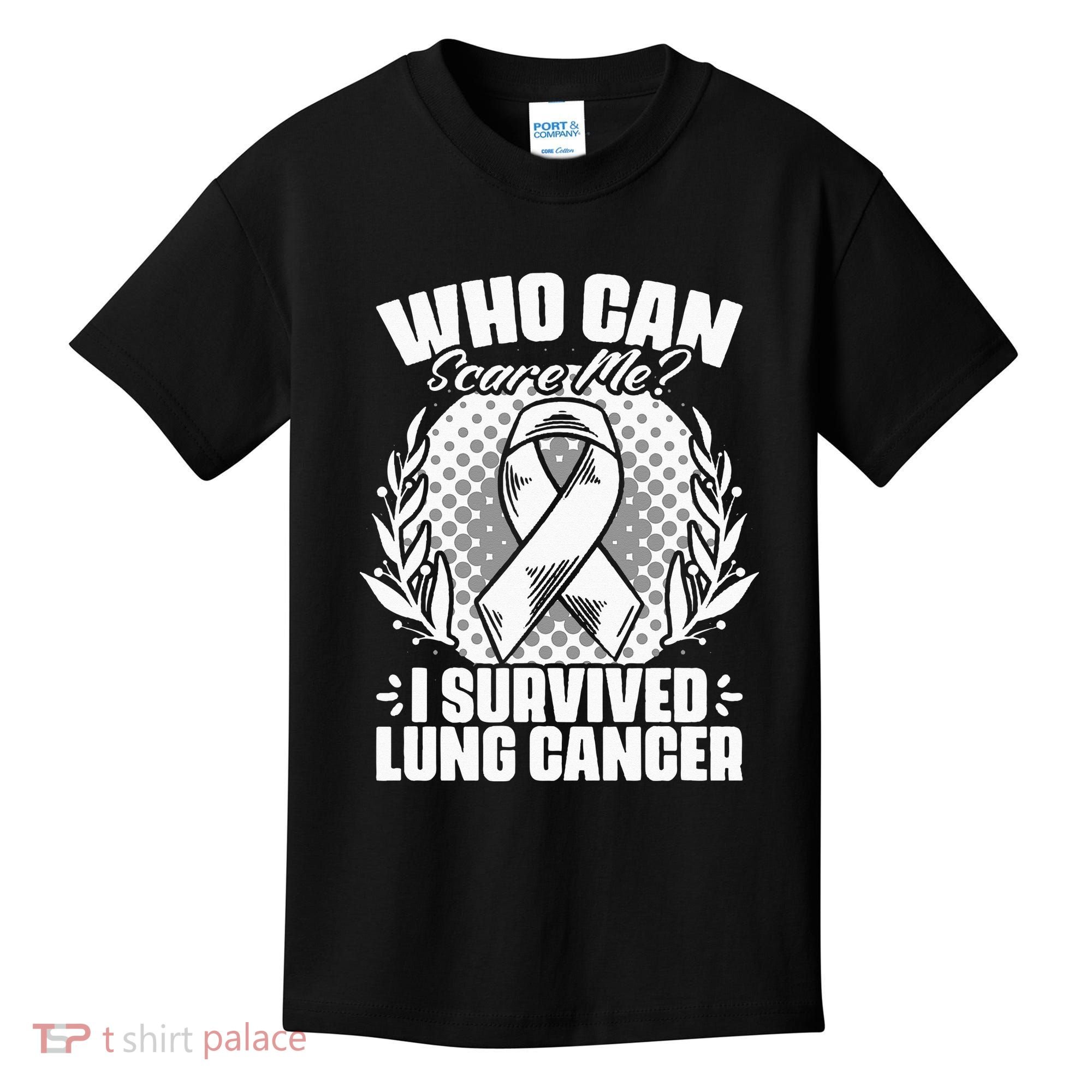 I Survived Lung Cancer Warrior Support Lung Cancer Survivor Kids T-Shirt