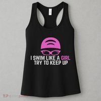 I Swim Like A Girl Funny Women Ladies Swimmer Swimming Women's Tank Top thumb 3