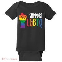 I Support Lgbtq Baby Bodysuit thumb 0
