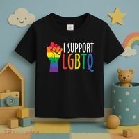 I Support Lgbtq Toddler T-Shirt thumb 3