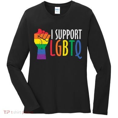 I Support Lgbtq Women's Long Sleeve Shirt