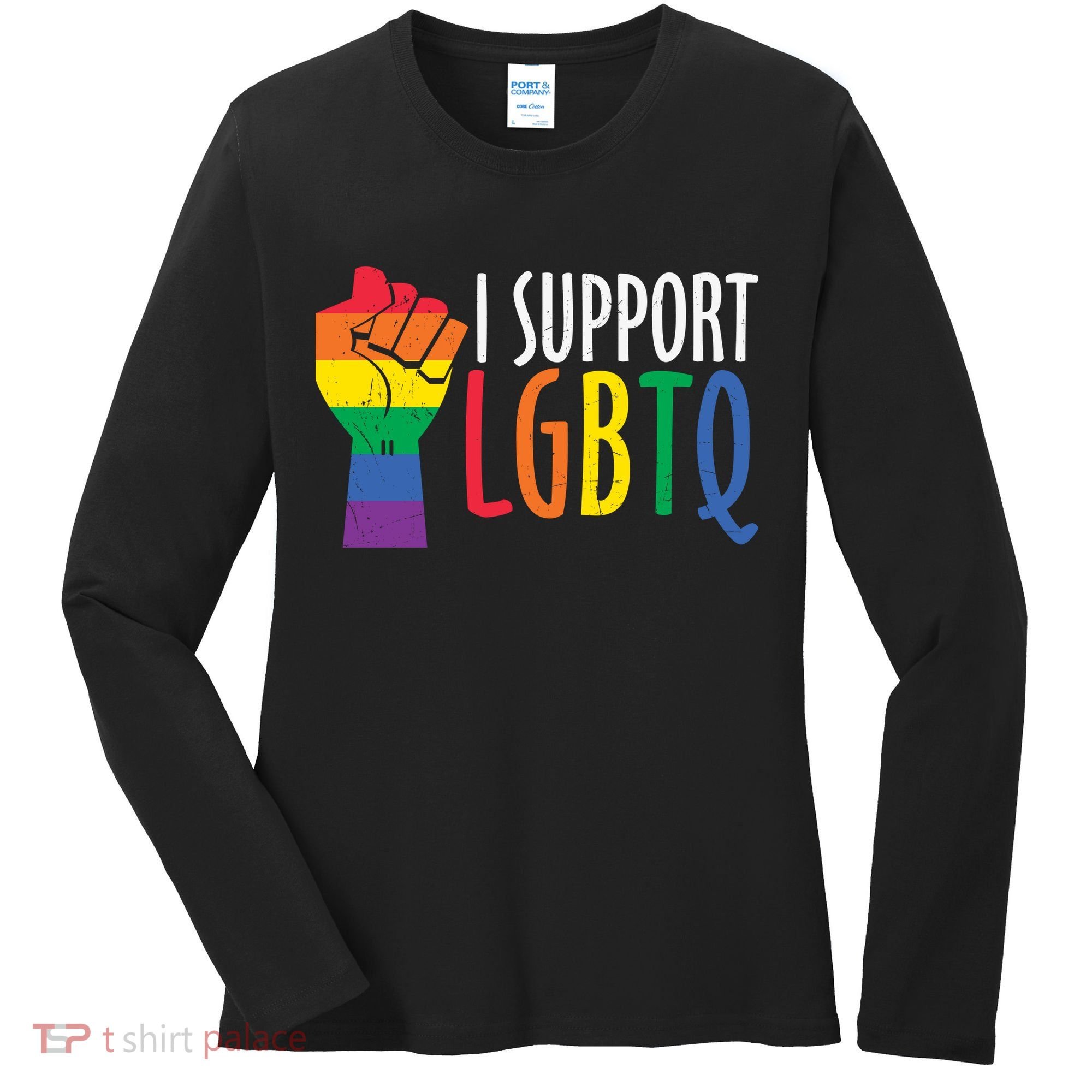 I Support Lgbtq Women's Long Sleeve Shirt