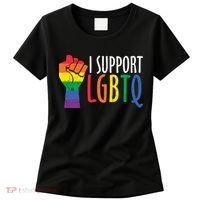 I Support Lgbtq Women's T-Shirt thumb 0