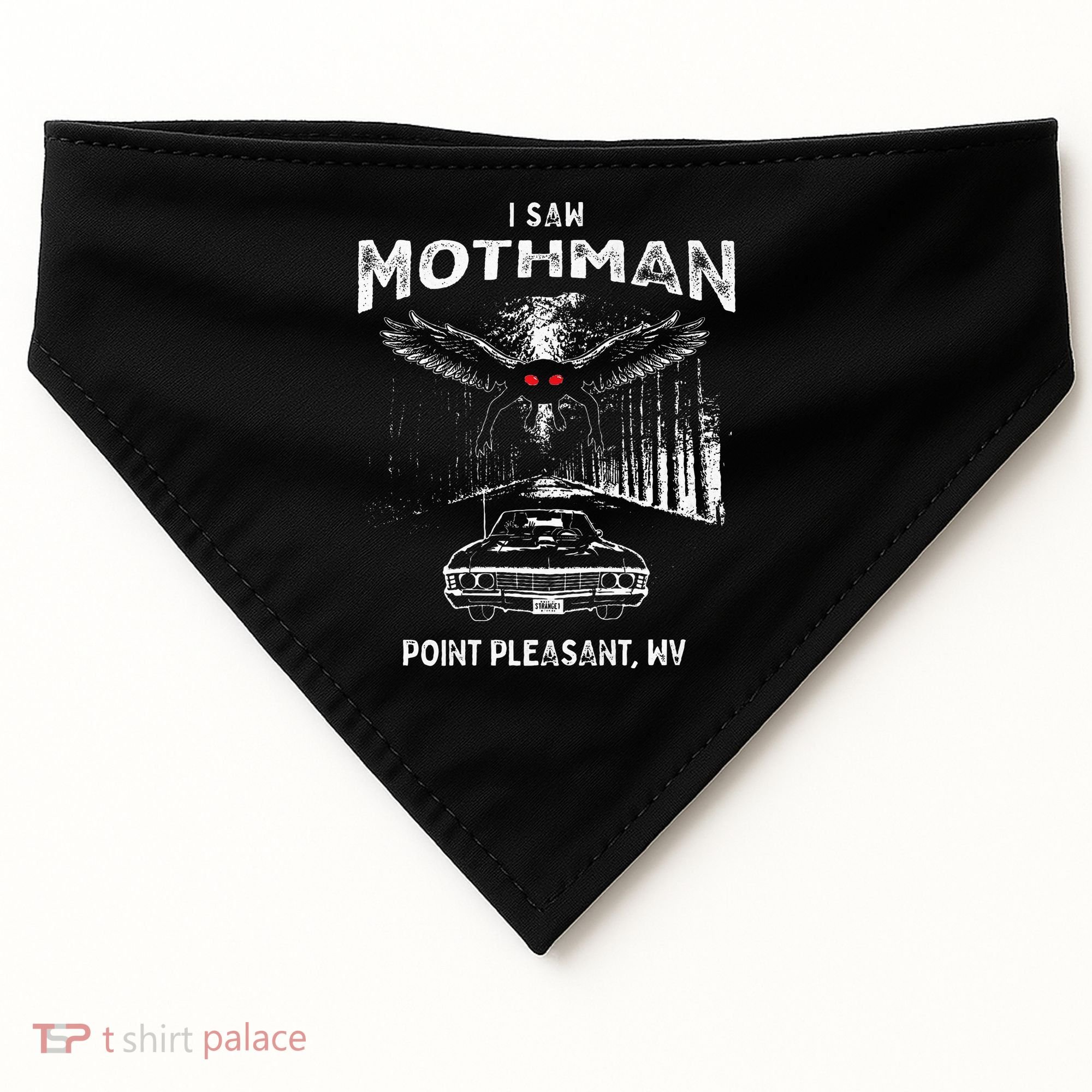 I Saw Mothman In Point Pleasant West Virginia Cryptid USA-Made Doggie Bandana