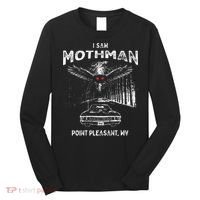I Saw Mothman In Point Pleasant West Virginia Cryptid Long Sleeve Shirt thumb 0
