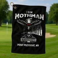 I Saw Mothman In Point Pleasant West Virginia Cryptid Golf Towel thumb 1