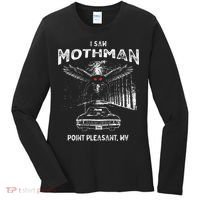 I Saw Mothman In Point Pleasant West Virginia Cryptid Women's Long Sleeve Shirt thumb 0