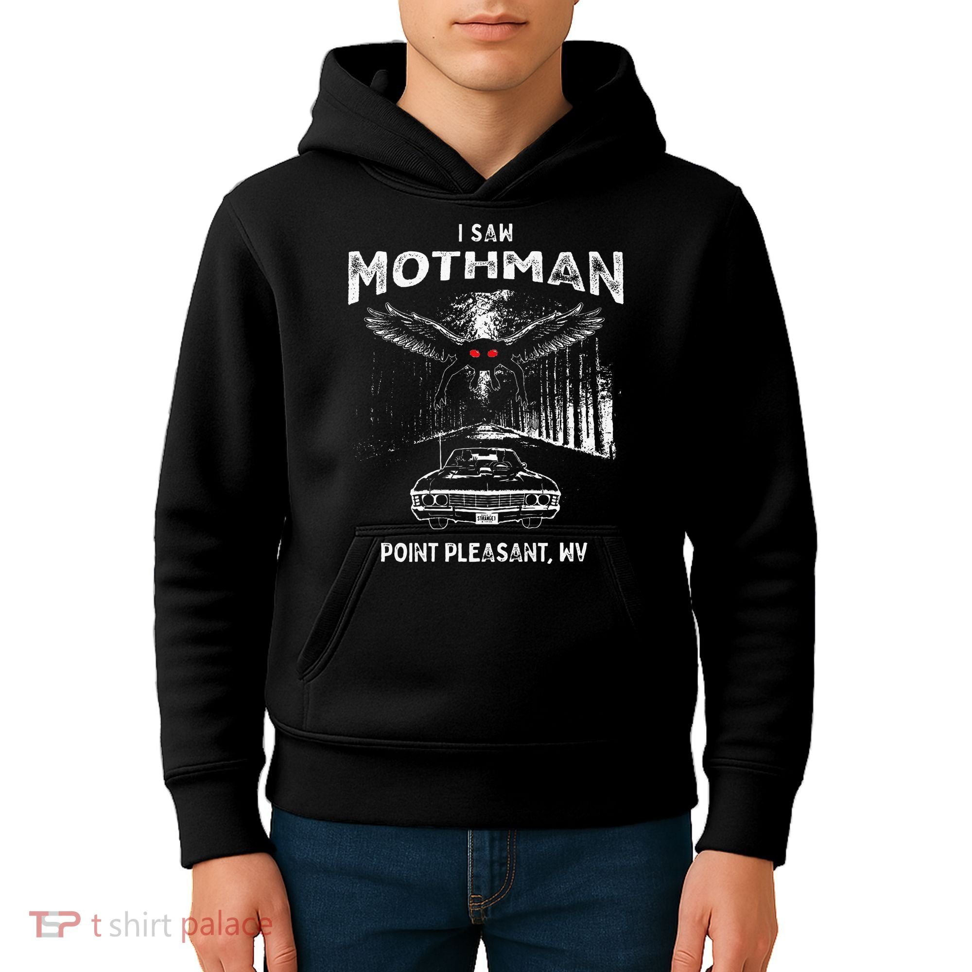I Saw Mothman In Point Pleasant West Virginia Cryptid Kids Hoodie