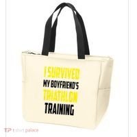 I Survived My BoyfriendS Triathlon Training Triathlete Tote Bag thumb 3