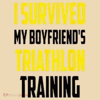 I Survived My BoyfriendS Triathlon Training Triathlete Tote Bag thumb 4
