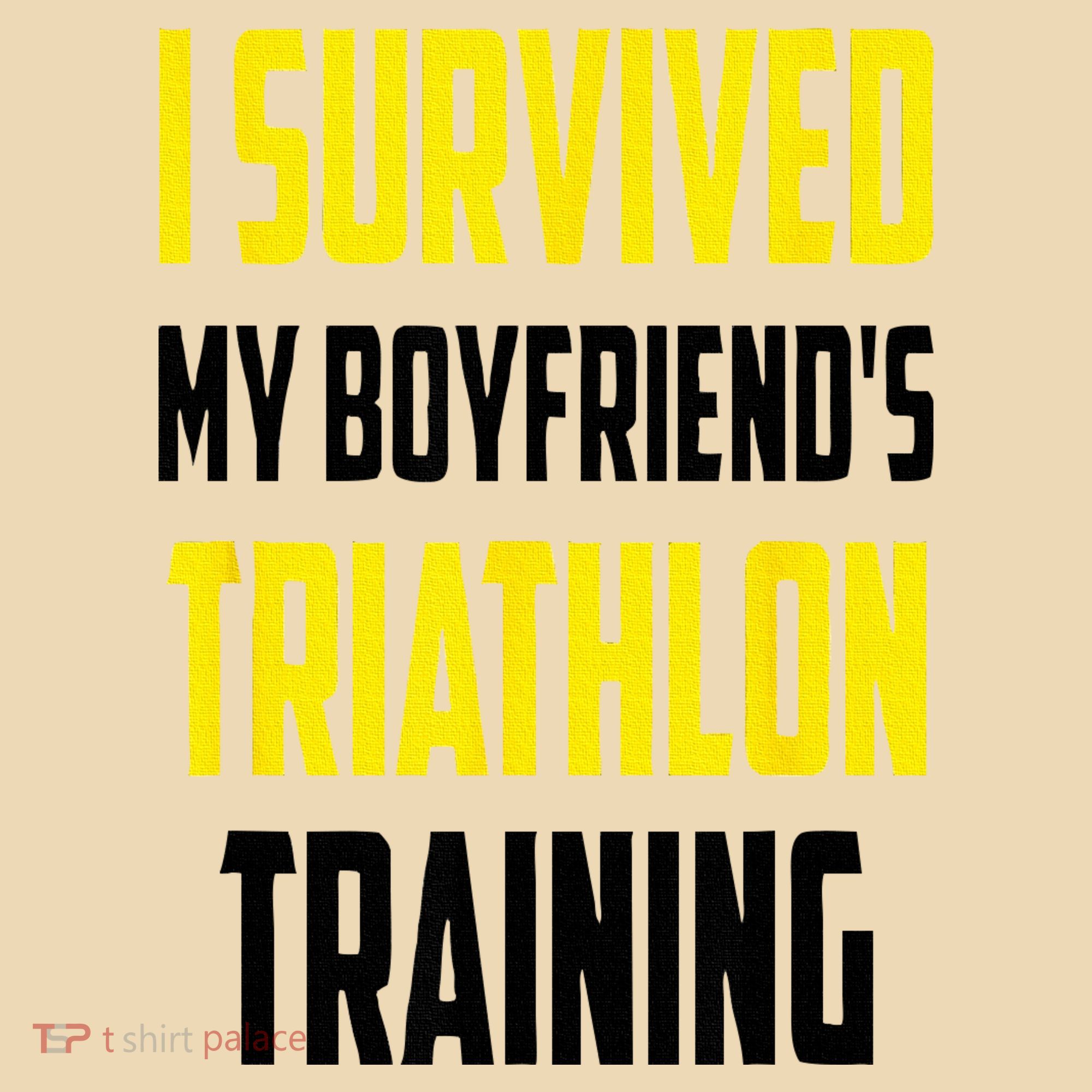 I Survived My BoyfriendS Triathlon Training Triathlete Tote Bag
