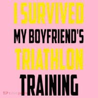 I Survived My BoyfriendS Triathlon Training Triathlete Coaster thumb 2