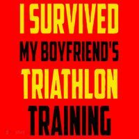 I Survived My BoyfriendS Triathlon Training Triathlete Santa Hat thumb 1