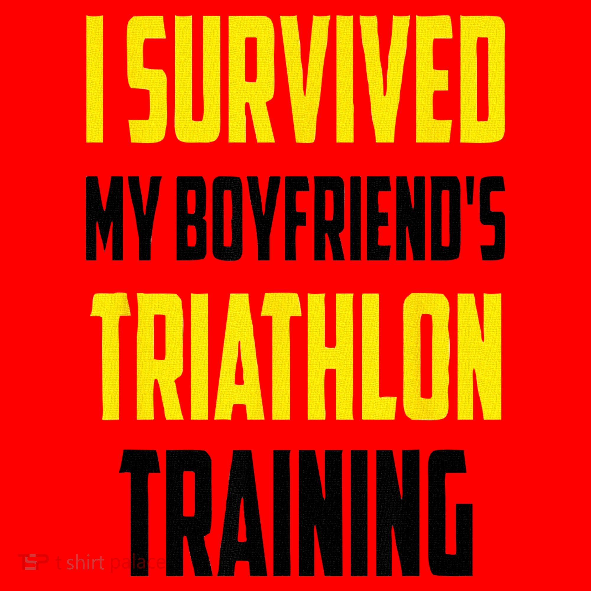 I Survived My BoyfriendS Triathlon Training Triathlete Santa Hat
