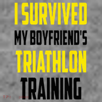 I Survived My BoyfriendS Triathlon Training Triathlete Toddler Hoodie thumb 2