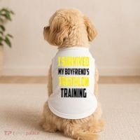I Survived My BoyfriendS Triathlon Training Triathlete Doggie Tank thumb 2
