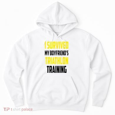 I Survived My BoyfriendS Triathlon Training Triathlete Hoodie