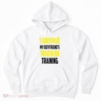 I Survived My BoyfriendS Triathlon Training Triathlete Hoodie thumb 0