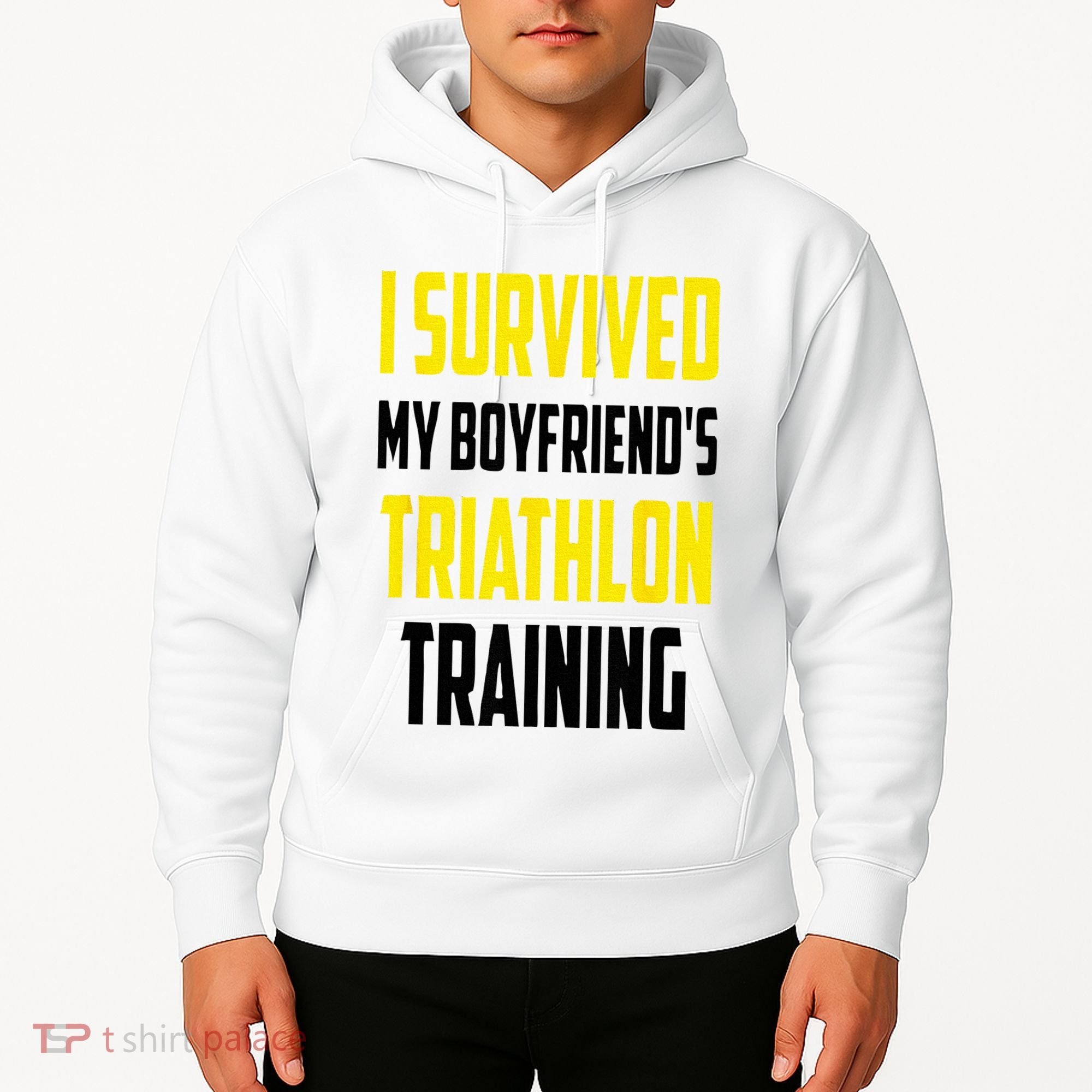 I Survived My BoyfriendS Triathlon Training Triathlete Hoodie