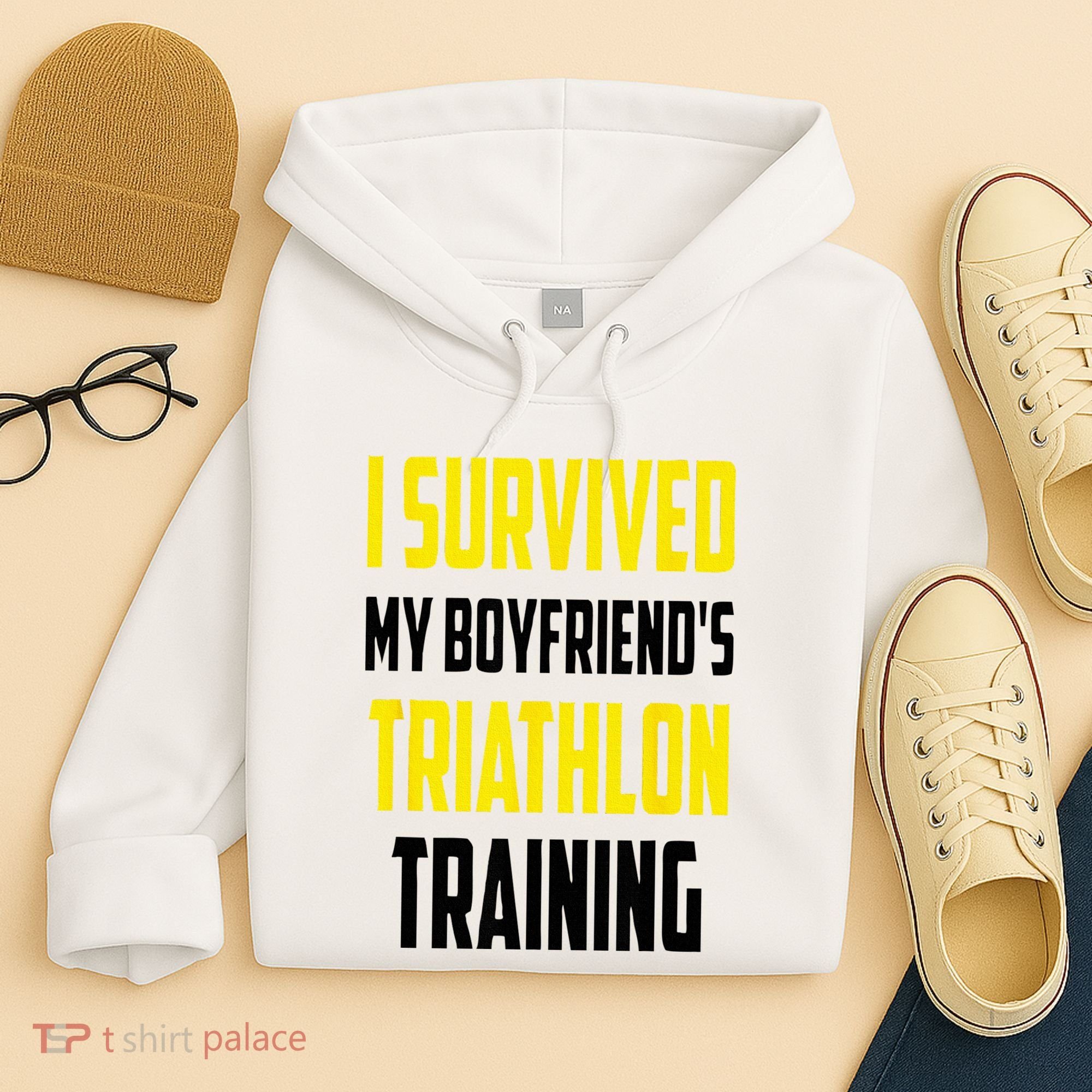 I Survived My BoyfriendS Triathlon Training Triathlete Hoodie